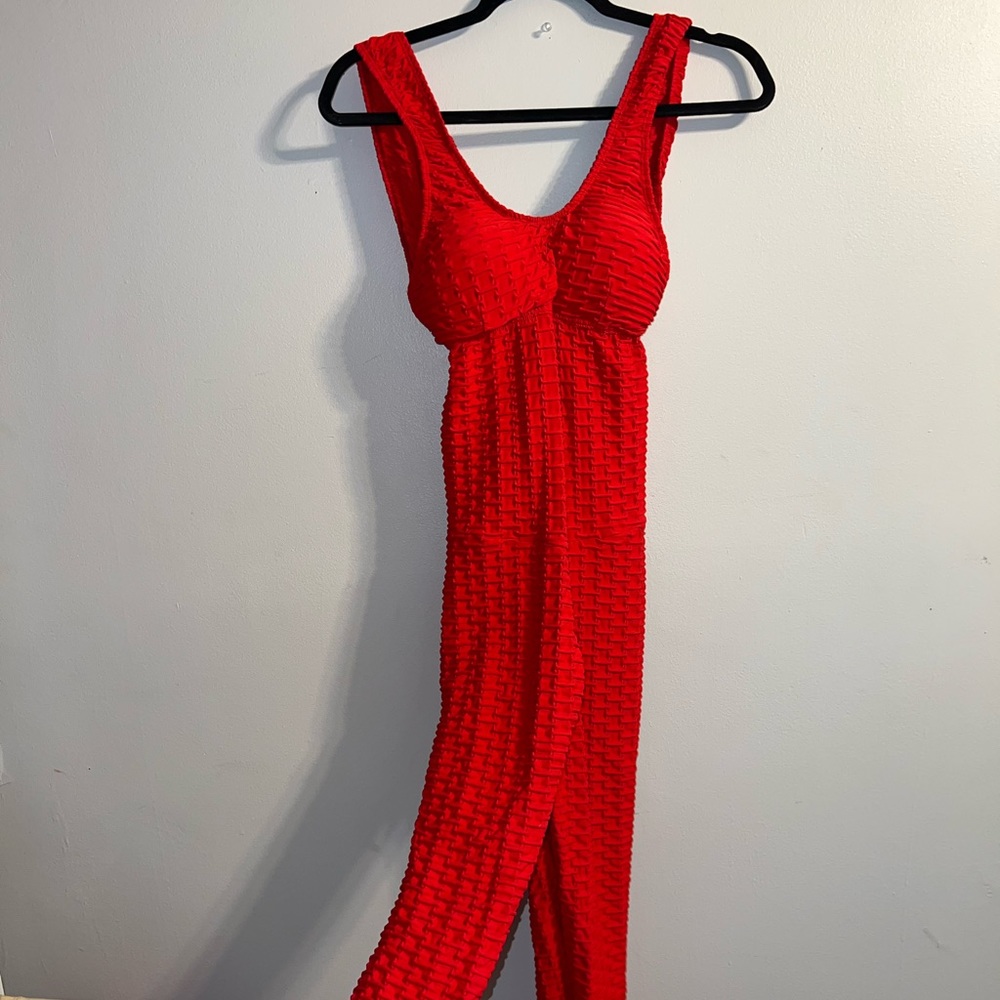 Hot Red/Orange Workout One Piece